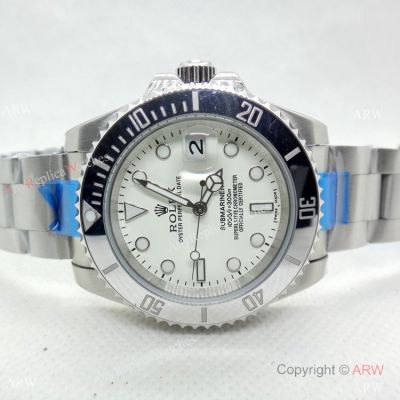 Replica Rolex Submariner Silver Ceramic Bezel 40mm  Watch